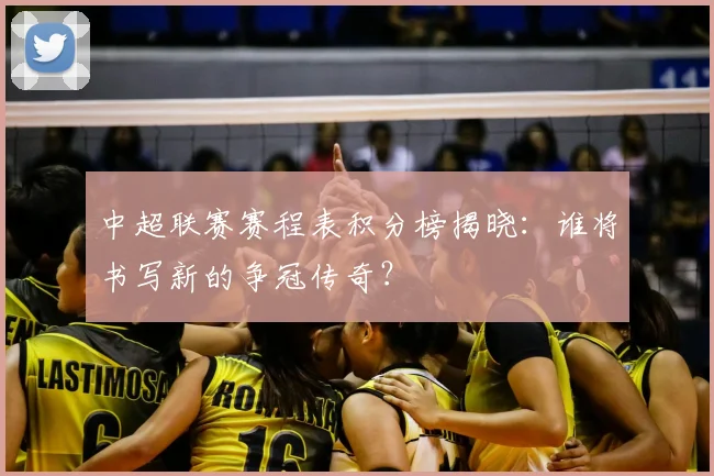 中超联赛赛程表积分榜揭晓：谁将书写新的争冠传奇？